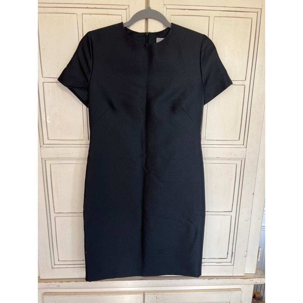 Barney’s New York size 6 black wool & silk dress